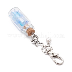 Цветок акриловые и стеклянные бутылки с желаниями подвесные украшения&nbsp;HJEW-JM03180