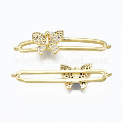 Латунные соединители с прозрачным кубическим цирконием&nbsp;ZIRC-N039-120-NF