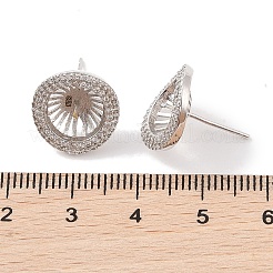 925 risultati di montature per orecchini in argento sterling con micro pavè di zirconi cubici&nbsp;STER-B003-21P