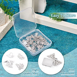 24шт 6 стиля подвески из сплава с кристаллами и стразами&nbsp;FIND-TA0006-20P