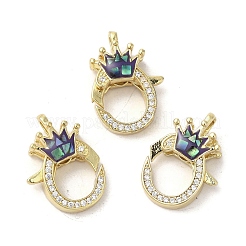 Латунный микро pave прозрачный кубический цирконий лобстер&nbsp;KK-K385-011G