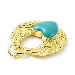 Подвески из латуни с эмалью в стойку&nbsp;KK-C008-14G-03