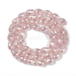 Прозрачные стеклянные бусины гальваническим пряди&nbsp;LS-EGLA-N013-T4mm-B18