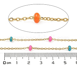Chaînes à maillons émaillés en acier inoxydable 304&nbsp;AJEW-Z028-09G-03