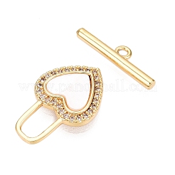 Fermagli a ginocchiera in zircone chiaro micro pavè di ottone&nbsp;KK-N254-146G
