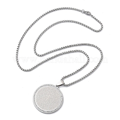 201 кулон из нержавеющей стали со стразами для женщин&nbsp;NJEW-U021-08P