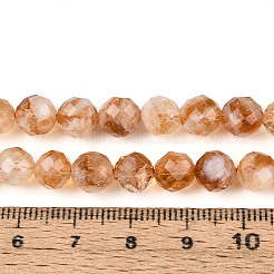 Природный желтый кварц нитей бисера&nbsp;G-S345-8mm-18-01