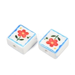 Печатные ручной фарфоровые бусы&nbsp;PORC-G016-04B