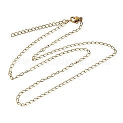 Collares de cadena trenzada de acero inoxidable 304 de 2 mm para mujer&nbsp;NJEW-A067-02G