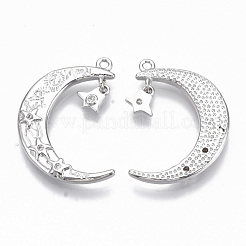 Латунные микро проложить кубического циркония подвески&nbsp;KK-T062-02P-NF