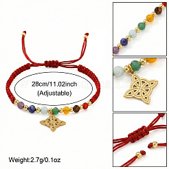 7 Chakra-Charm-Armbänder aus Edelstahl 304&nbsp;ML7512