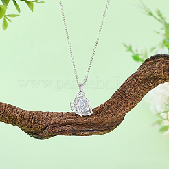 1 pièce 925 pendentifs cage en argent sterling micro pavé de zircones cubiques transparentes&nbsp;STER-PH0004-85P