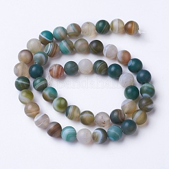 Натуральный сорт полосатый агат / полосатый агат&nbsp;G-E478-07-8mm