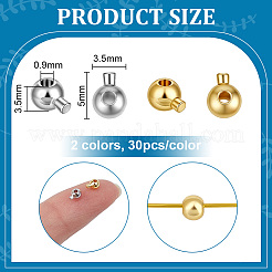 Perline a crimpare in ottone 60pz 2 colori&nbsp;KK-PH0015-15