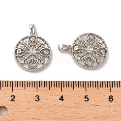 Pendentifs avec zircon cubiques à micro-pavés en laiton&nbsp;KK-P260-22P