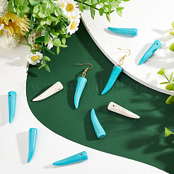 24 шт. подвески из синтетической бирюзы 2 цветов&nbsp;G-AR0004-74