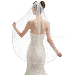 Voiles de mariée longs en dentelle d'organza&nbsp;AJEW-WH0596-963A