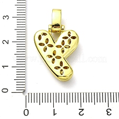Messing micro pave klare zirkonia anhänger&nbsp;KK-M279-01G-Y
