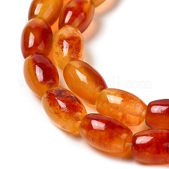 Naturels teints en blanc perles de jade brins&nbsp;G-M402-A01-06