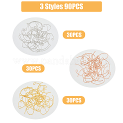 90 шт. 3 цвета латунные крючки для серег&nbsp;KK-FH0006-81