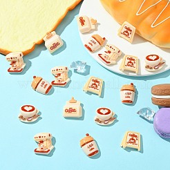 50 шт. 5 стиля кофейная тема непрозрачная смола декоден кабошоны&nbsp;FIND-CJ0011-15