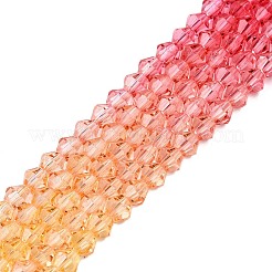 Perles de verre en fil de peinture cuite à dégradé de couleurs&nbsp;X1-DGLA-A039-T6mm-A03