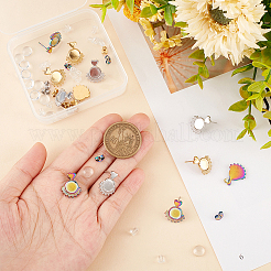 Kits para hacer aretes de cúpula en blanco&nbsp;DIY-UN0004-43