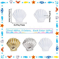 Cabochon in lega a forma di conchiglia&nbsp;DIY-CP0011-24A