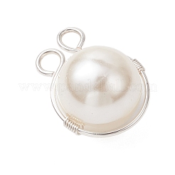 Подвески из медной проволоки с ракушками и жемчугом&nbsp;PALLOY-JF03607-02