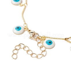 Realizzazione di braccialetti con catene a maglie in ottone testurizzato fatti a mano&nbsp;AJEW-JB01150-28