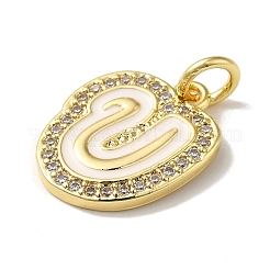 Ottone micro spianare pendenti zirconi&nbsp;KK-K354-02G-U