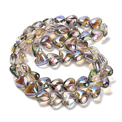 Стеклянные бусины с гальваническим покрытием &nbsp;EGLA-B008-01A-HR02