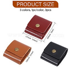 3 шт. 3-цветный чехол для карт из искусственной кожи AJEW-FH0005-57