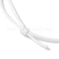 Браслет из сплава эмали и плетеных бусин в форме сердца&nbsp;BJEW-JB09739-01