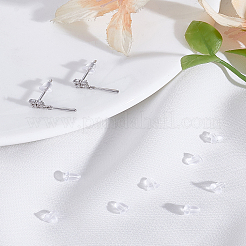 1 пара серег-гвоздиков из латуни с ромбами и стразами&nbsp;EJEW-LP0003-56P