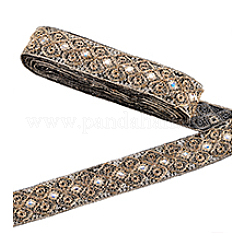 Этническая вышитая полиэстеровая лента с пайетками&nbsp;OCOR-WH0070-136C