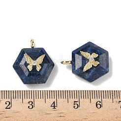 Граненые подвески из окрашенного натурального лазурита&nbsp;G-P585-01G-07
