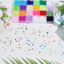 4800pcs 24 Farben undurchsichtige Acrylperlen&nbsp;MACR-PA0001-62A
