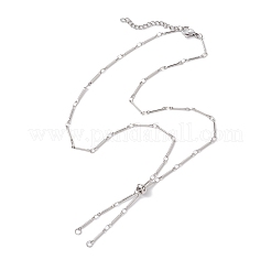 2 pz 2 colori collana scorrevole in ottone&nbsp;AJEW-JB01275