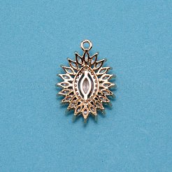 Латунные микропаве прозрачные подвески с фианитом&nbsp;ZIRC-WH0007-003