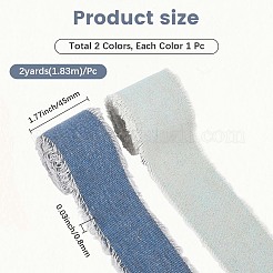 2 rouleau de ruban effiloché en polycoton 2 couleurs&nbsp;OCOR-CY0001-22A
