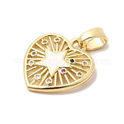 Подвески из латуни с прозрачным фианитом&nbsp;KK-G554-06G-02