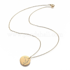 Ионное покрытие(ip) 304 нержавеющая сталь подвески ожерелья&nbsp;NJEW-Z006-01G