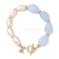 3 bracciale con perline acriliche in imitazione di pietre preziose e perle finte in ABS&nbsp;BJEW-JB12157