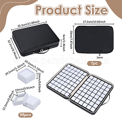 Organizer-Boxen aus losem PU-Leder mit Diamanten&nbsp;CON-WH0085-188B