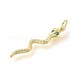 Подвески из змеиной латуни с микропаве из кубического циркония&nbsp;KK-V007-007G-03