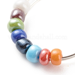 Polsini girevoli con perline di vetro colorate&nbsp;RJEW-JR00485-02
