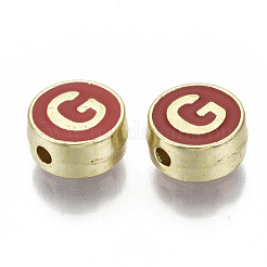 Legierung Emaille-Perlen&nbsp;X-ENAM-S122-028G-NR