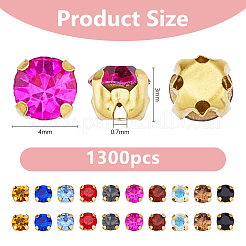 1300 Stück Glas-Strass zum Aufnähen.&nbsp;FIND-HS0001-62C