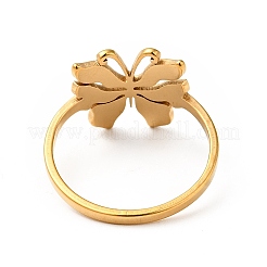 Ионное покрытие (ip) 201 нержавеющая сталь бабочка толстое кольцо на палец для женщин&nbsp;RJEW-G266-15G